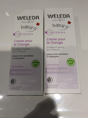 Crème pour le change Weleda mauve blanche