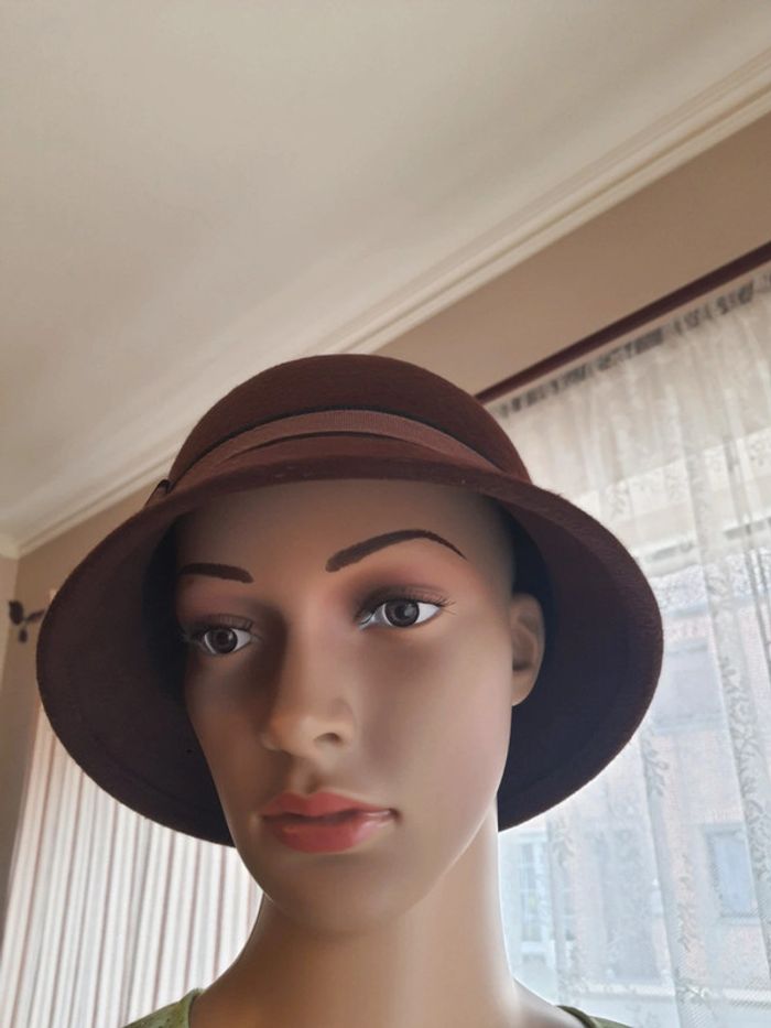 Chapeaux femme marron Veritas en laine 56cm - photo numéro 7