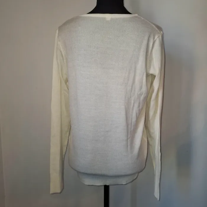 Pull fin blanc taille M - photo numéro 6