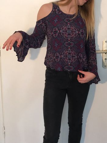 Haut manche longue Hollister style bohème