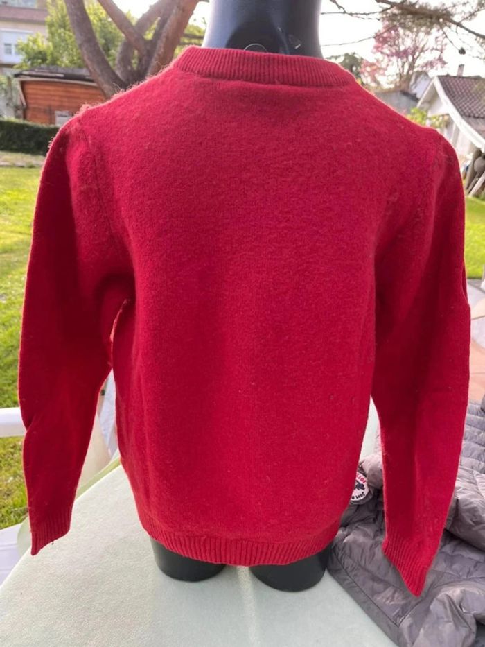 Pull tintin rouge avec la tête de Milou - photo numéro 2