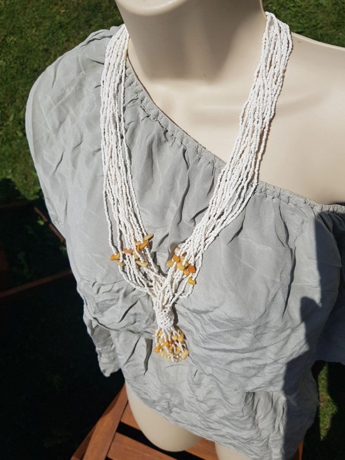 Grand Collier Perles Vintage - photo numéro 3