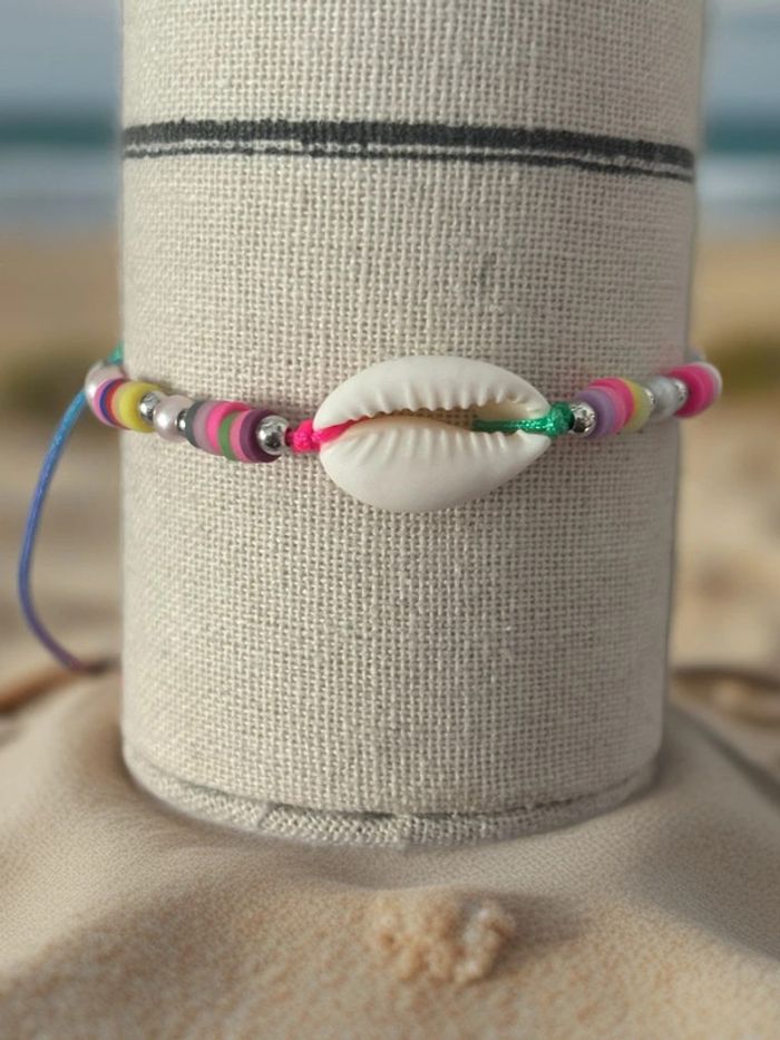Bracelet coquillage multicolore - photo numéro 2