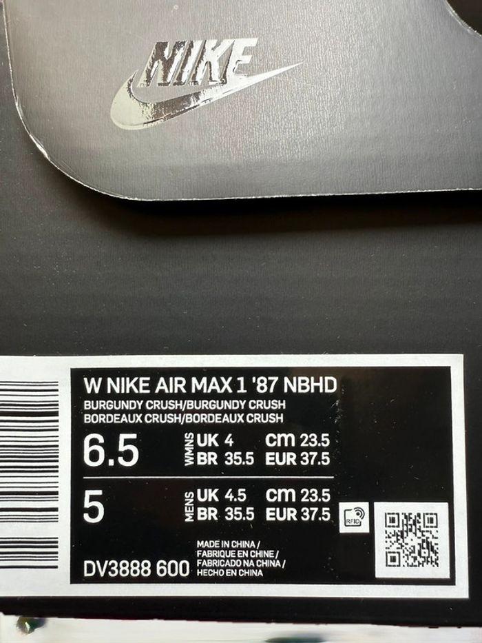 Nike Air Max 1 burgundy 37,5 - photo numéro 8