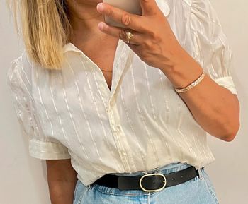 Chemise manches courtes à rayures