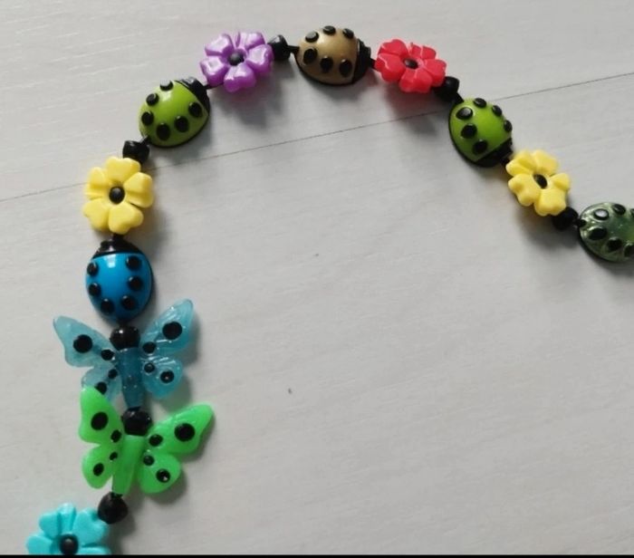 Collier forme insectes et fleurs - photo numéro 3