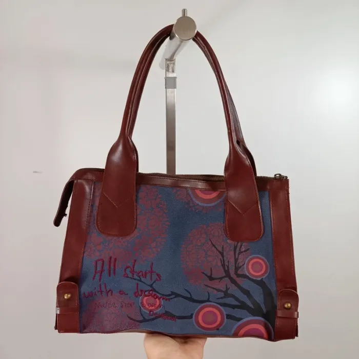 Lot 2 sacs desigual colorés motifs bohème ethnique porté main et bandoulière S041 - photo numéro 2