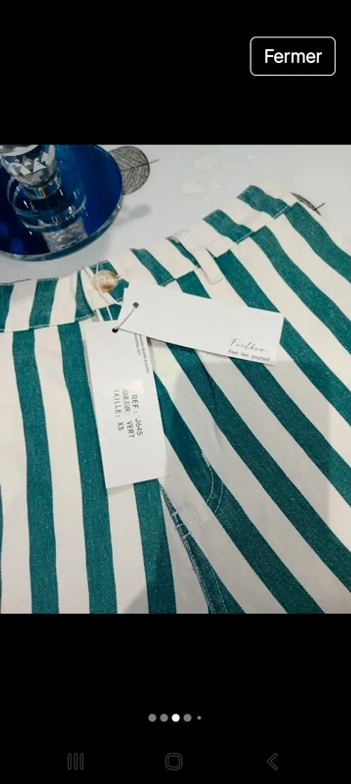 Short de la marque feelkoo taille xs fabrication française 100%coton - photo numéro 3