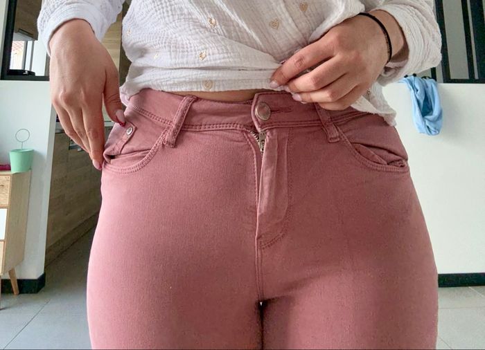 Pantalon slim rose - photo numéro 2
