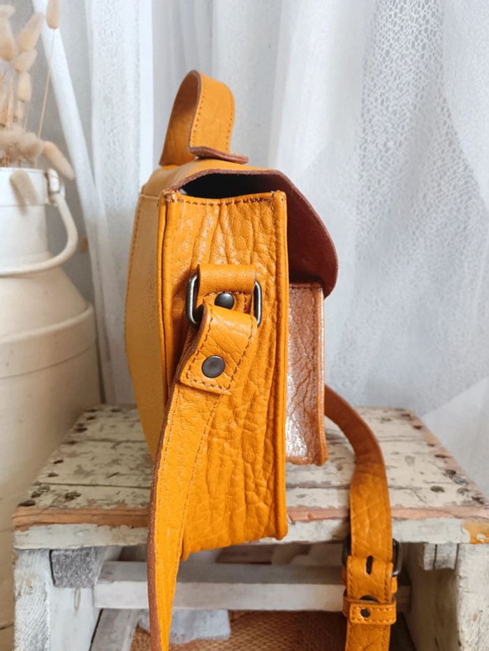Paul Marius | Sac cartable mademoiselle Georges | safran argenté - photo numéro 4