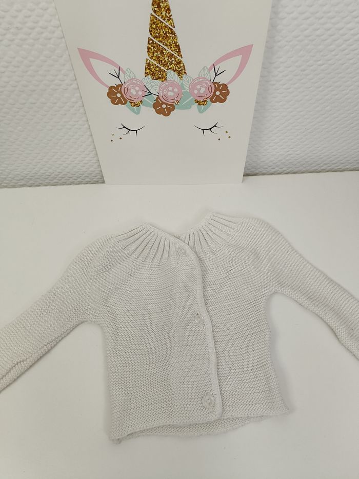 🦄 Gilet à oreilles et gilet offert bébé fille taille 1 mois 🦄 - photo numéro 3
