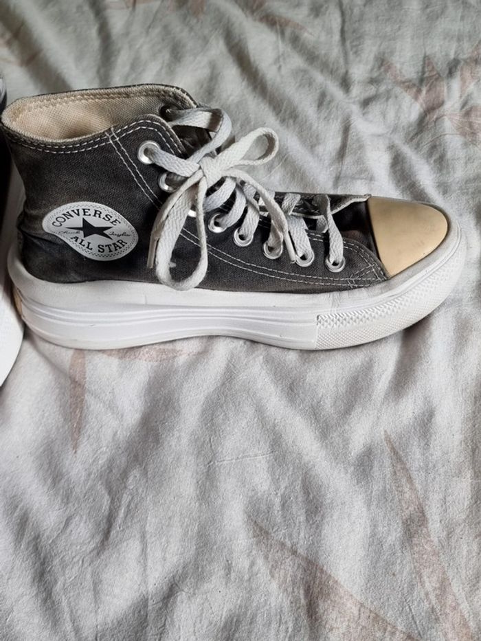 Converse all stars Chuck Taylor platforme foundational Leather - photo numéro 2