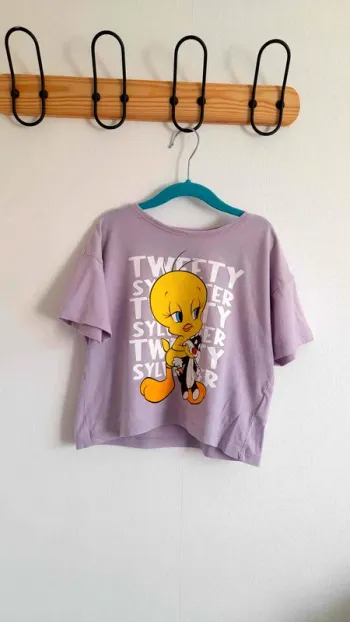 Tee shirt court TiTi et Grominet Looney Tunes 6/8 ans