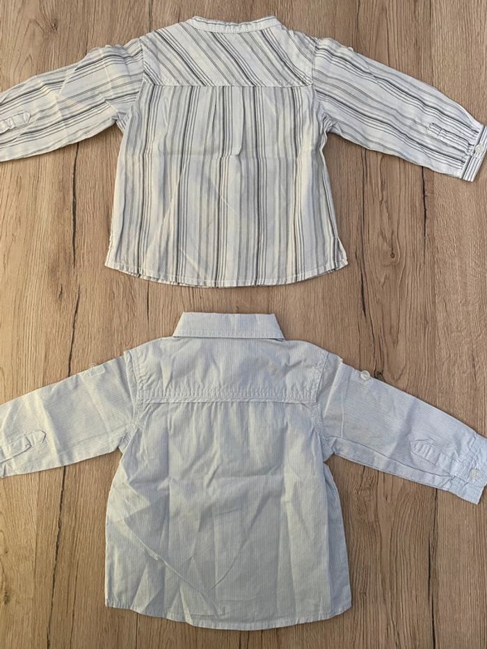 Lot 2 chemises manches longues 6 mois - photo numéro 3