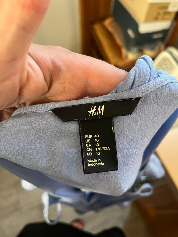 Débardeur bleu violet H&M taille L 40 - photo numéro 4