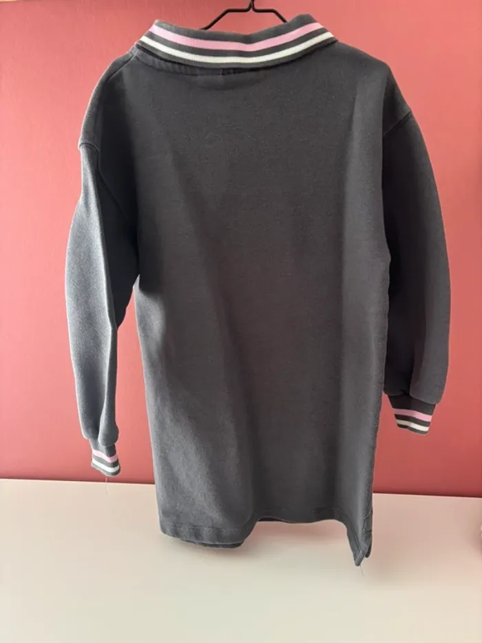 Robe/sweat ZARA grise/rose 6Y/116cm - photo numéro 3