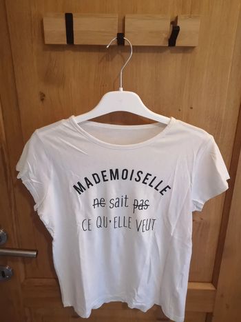 T-shirt en blanc et noir S