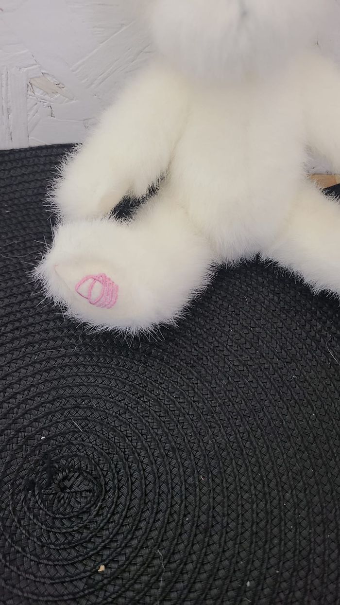 Peluche Doudou The Boyds Collection Ours Bears Blanc / Rose Articulée Limited - photo numéro 5