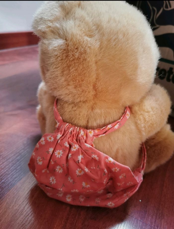 Peluche ours avec sac - photo numéro 2