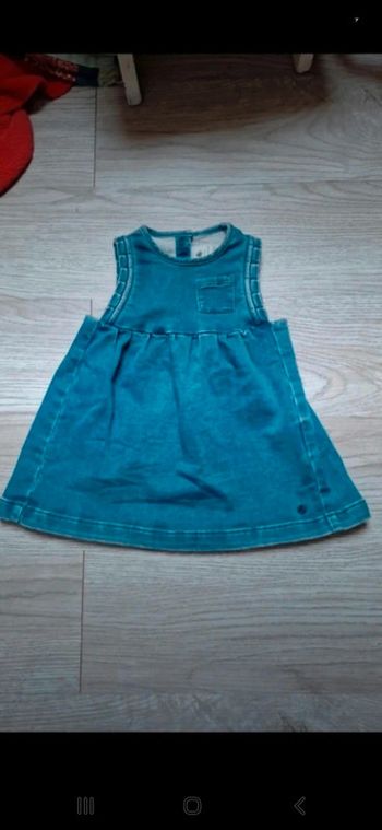 Robe sans manches en jean Petit bateau 6mois 67cm 👻