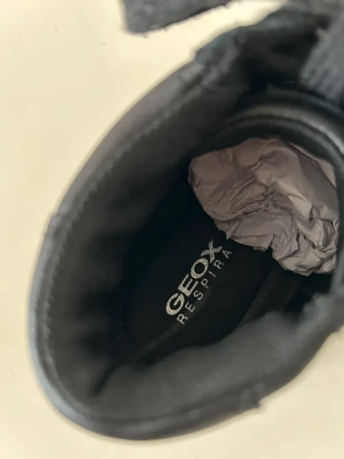 Geox, baskets noires, pointure 37 en cuir femme - photo numéro 7