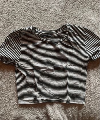 top court rayé ZARA - bleu marine & blanc, taille M