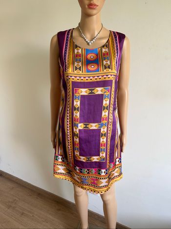 Robe imprimée satinée sans manches Sweet Miss taille S TBE