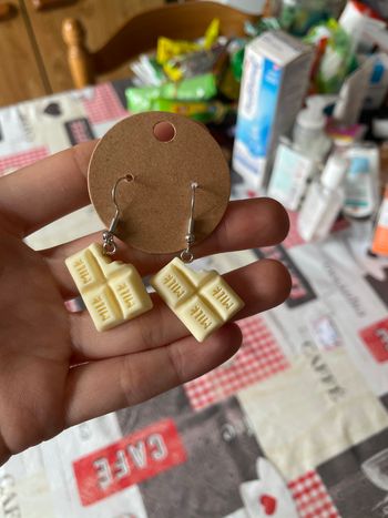 Boucles d’oreilles tablettes de chocolat