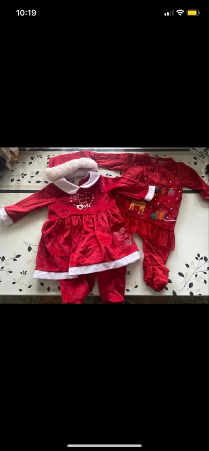 2 Pyjamas noël fille 3 mois