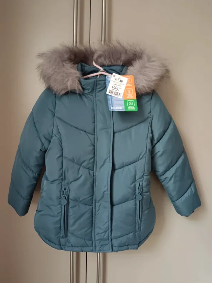 Manteau chaud hiver Okaïbi fille 3 ans 98cm neuf