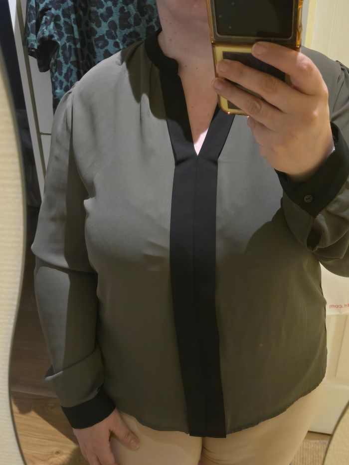 Blouse kaki/noire T.44/46 Primark - photo numéro 8