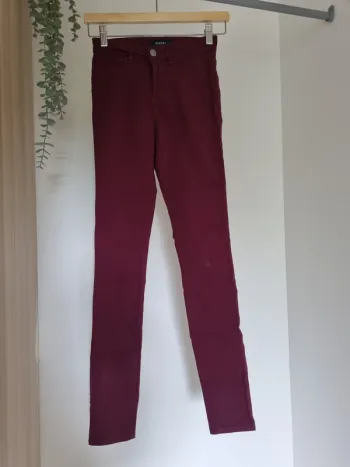 Pantalon skinny bordeaux