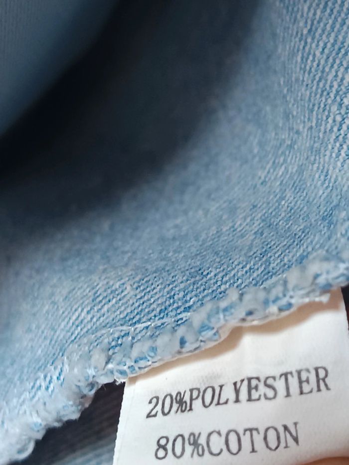 🩵veste en jean taille unique s m l oversize tendance boutique belcci - photo numéro 10