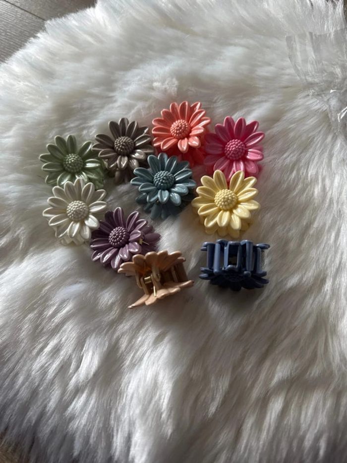 Lot de 10 pinces à cheveux fleurs - photo numéro 5