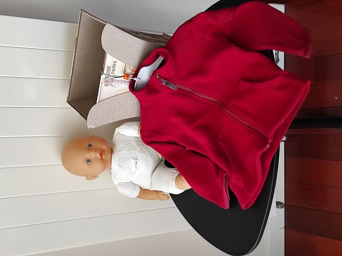 Veste polaire rouge garçon – 4 ans