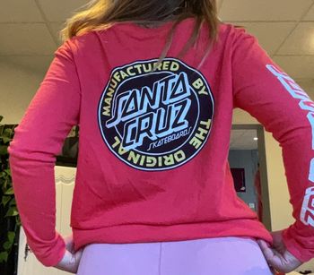 Tee-shirt manches longues rose Santa Cruz