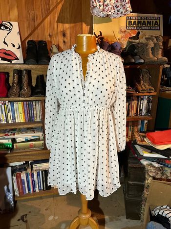 Tunique blanche à pois Zara