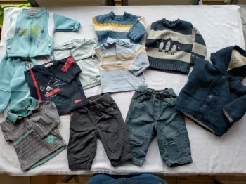 Lot 3 ensembles demi saison hiver garçon 6 mois