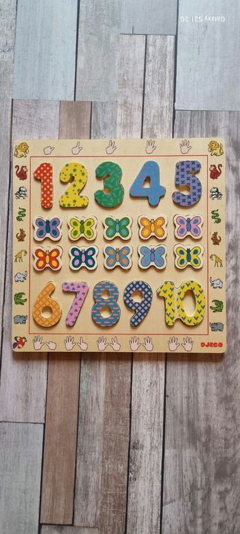 Puzzle bois chiffres