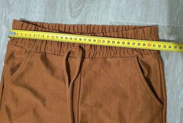 Pontalon marron taille s/m à jambes larges - photo numéro 8