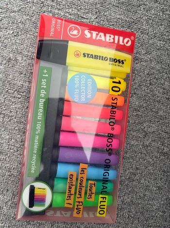 Lot de 10 Surligneur STABILO BOSS ORIGINAL