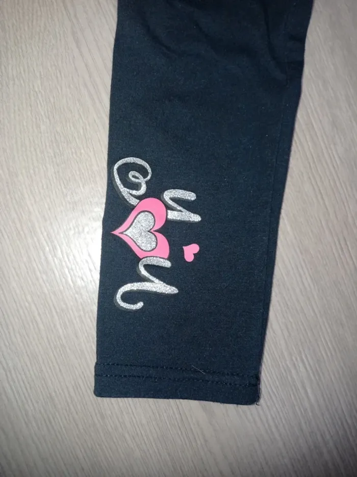 Ensemble manche longue rose avec legging - photo numéro 5