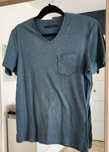 T-shirt manches courtes homme bleu gris taille M Célio