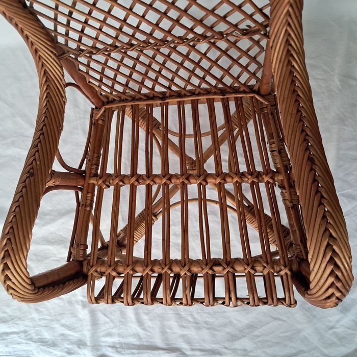 Chaise en rotin enfant ancien - photo numéro 6