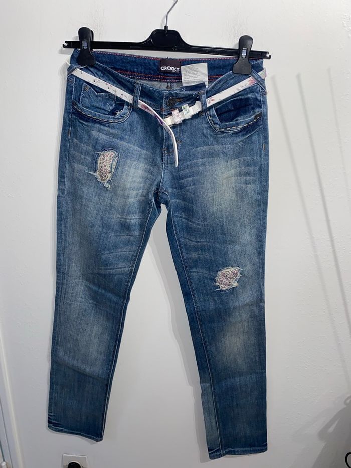 Jean slim Creeks bleu