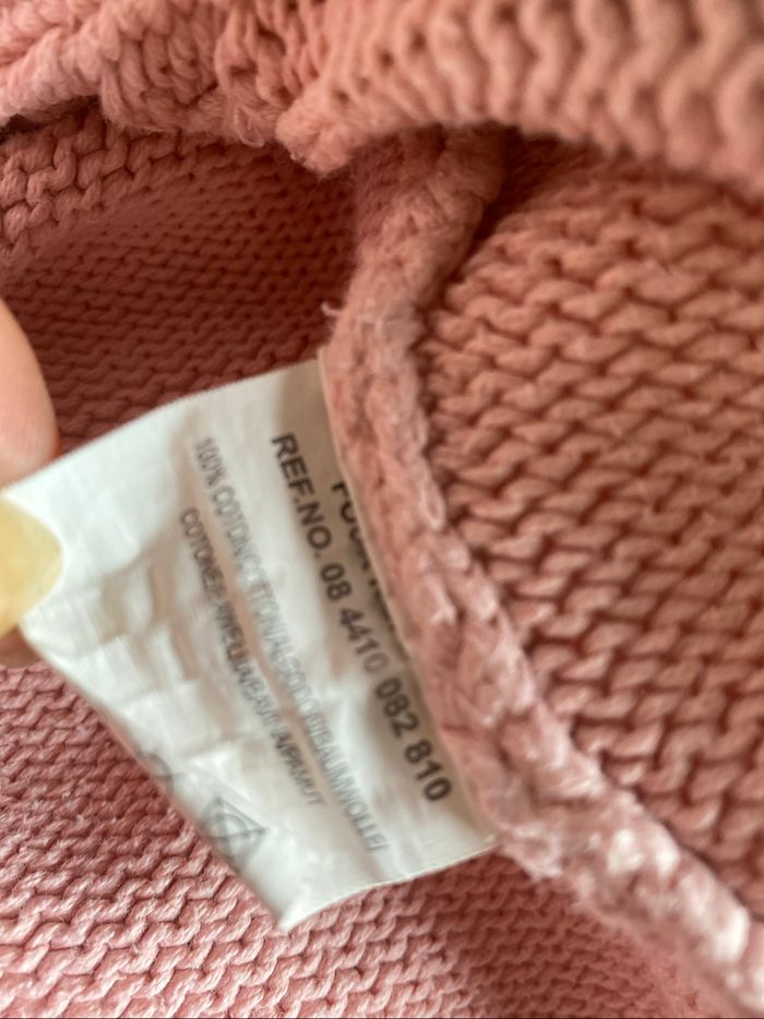 Pull torsades coton rose 3 ans vynil fraise - photo numéro 7
