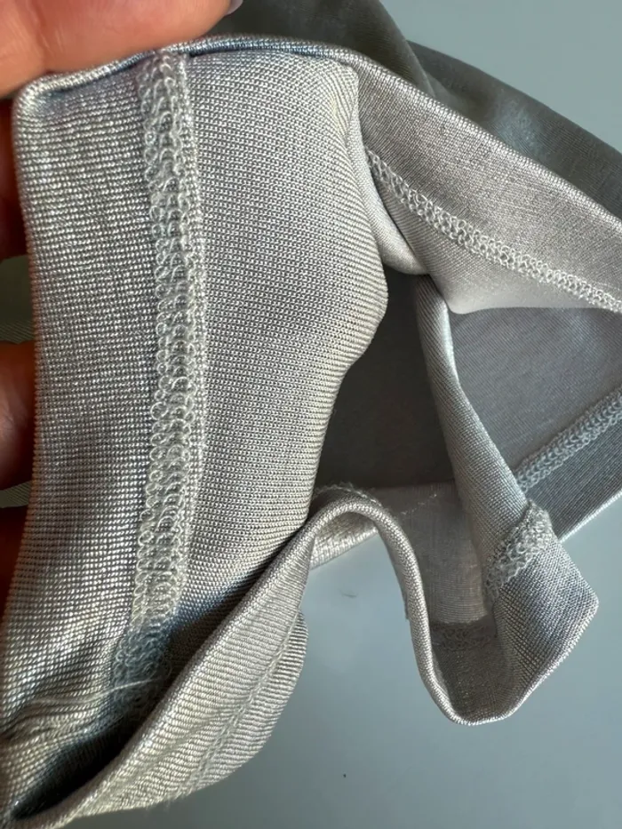 Pantalon fluide argenté Zara - photo numéro 3