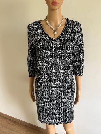 Robe pull noire et blanche Morgan taille 38 excellent état 