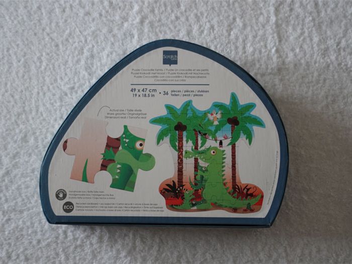 Joli puzzle "Un Crocodile et ses petits" 36 pièces Scratch Europe pour enfants (3 ans+) - photo numéro 2