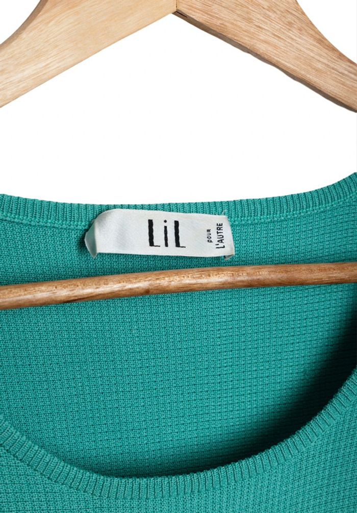 Robe en maille turquoise Lil Paris - photo numéro 7